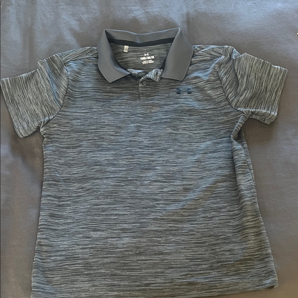 Under Armour Kids Charcoal Space-Dye Polo Shirt